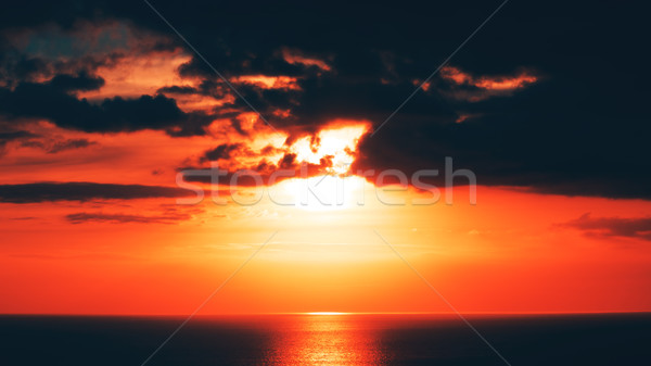 Beautiful Sunset Over Sea Stock photo © PetrMalyshev