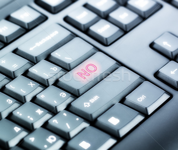 Keyboard with NO button Stock photo © PetrMalyshev