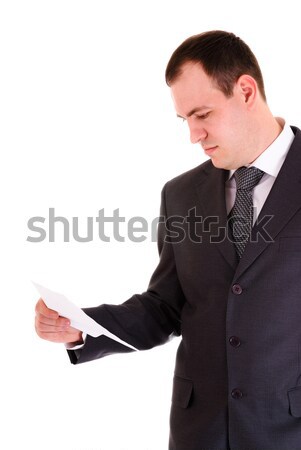 businessman read paper Stock photo © PetrMalyshev