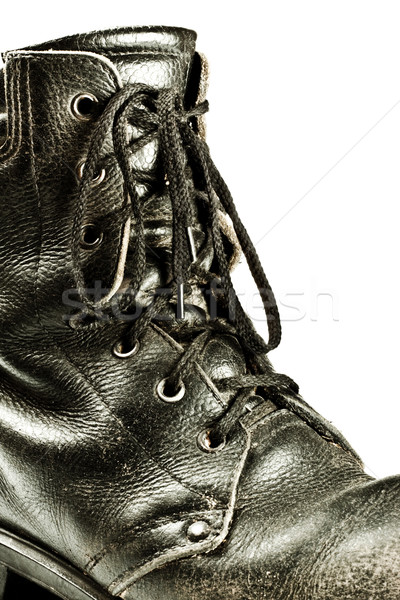 old army style boot closeup Stock photo © PetrMalyshev
