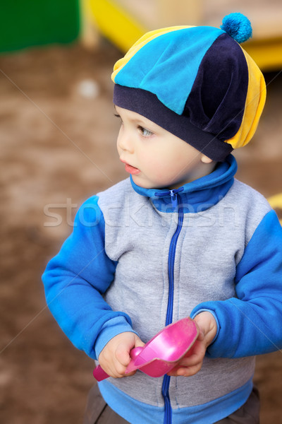 Boy Playing in Sandbox Stock photo © PetrMalyshev