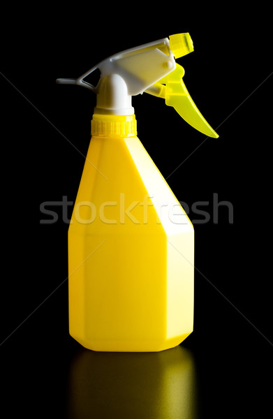 Amarillo aerosol botella mojado limpieza negro Foto stock © PetrMalyshev