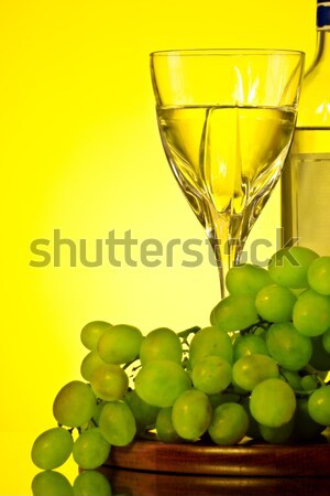 ガラス ワイン ブドウ 緑 背景 ストックフォト © PetrMalyshev