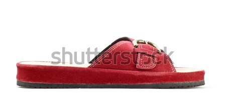 Rood pantoffel geïsoleerd witte schoenen foto Stockfoto © PetrMalyshev