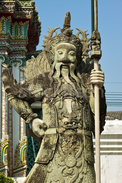 Estatua piedra Bangkok Tailandia ojos arte Foto stock © PetrMalyshev