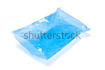 Blau leer Paket grau Tasche Container Stock foto © PetrMalyshev