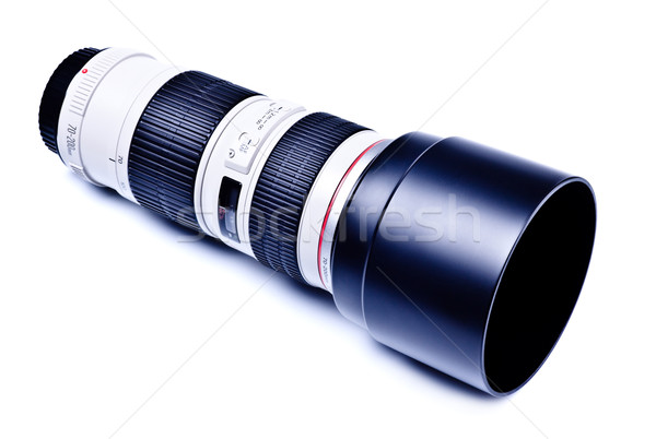 long lens with hood Stock photo © PetrMalyshev