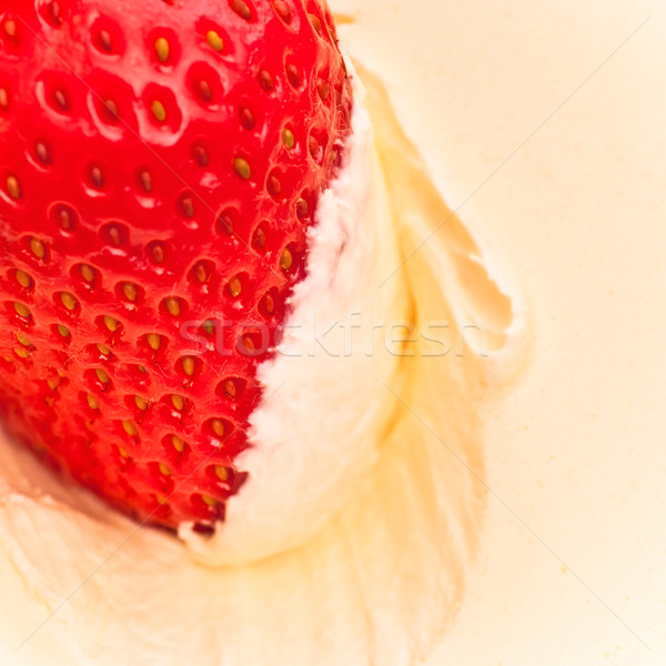 Strawberry in Sour Cream Stock photo © PetrMalyshev