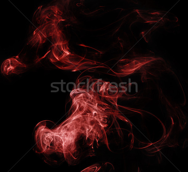 Red Smoke On Black Stock photo © PetrMalyshev