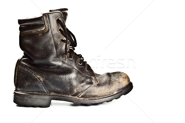 old army style boot Stock photo © PetrMalyshev