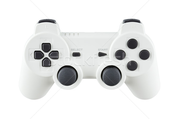 Witte gamepad keramische grijs geïsoleerd technologie Stockfoto © PetrMalyshev