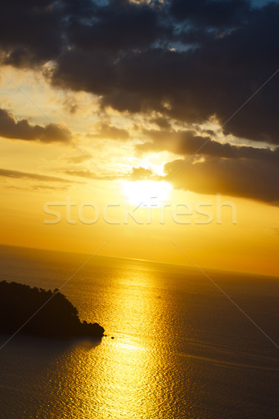 Puesta de sol mar Tailandia vista agua Foto stock © PetrMalyshev