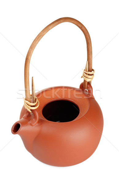 brown clay kettle Stock photo © PetrMalyshev