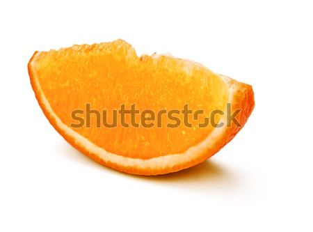 Fresche fetta d'arancia isolato bianco alimentare sfondo Foto d'archivio © PetrMalyshev