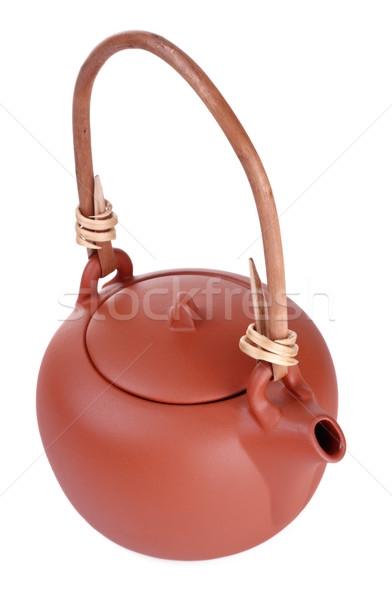 brown clay kettle Stock photo © PetrMalyshev