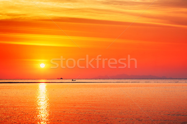 Beautiful Sunset Over Sea Stock photo © PetrMalyshev