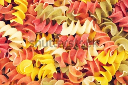 Multicolored Raw Spiral Pasta Stock photo © PetrMalyshev