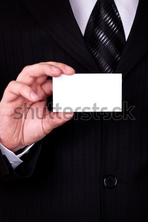 businessman show blank card Stock photo © PetrMalyshev