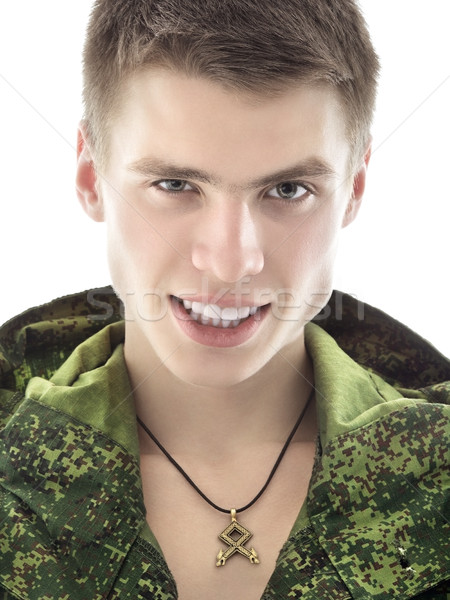 Military Man Portrait Stock photo © PetrMalyshev