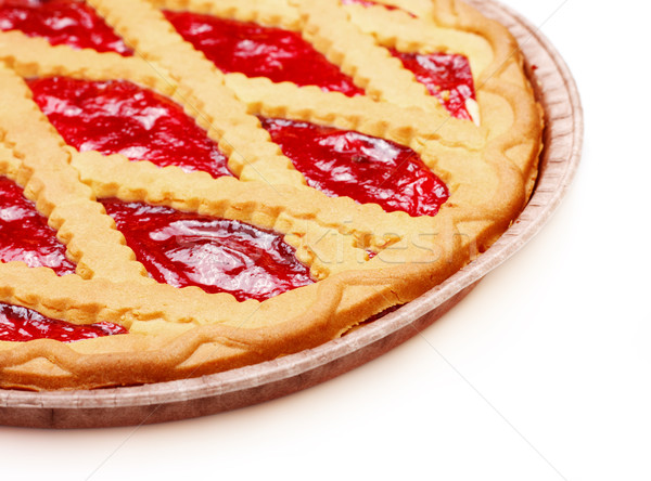Cherry pie taart kers jam geïsoleerd witte Stockfoto © PetrMalyshev