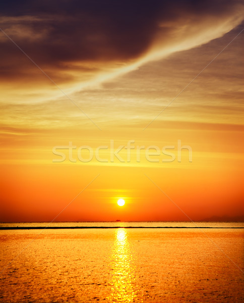 Güzel gün batımı deniz su güneş Stok fotoğraf © PetrMalyshev