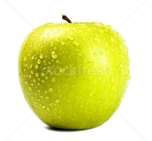 green apple with water drops Stock photo © PetrMalyshev