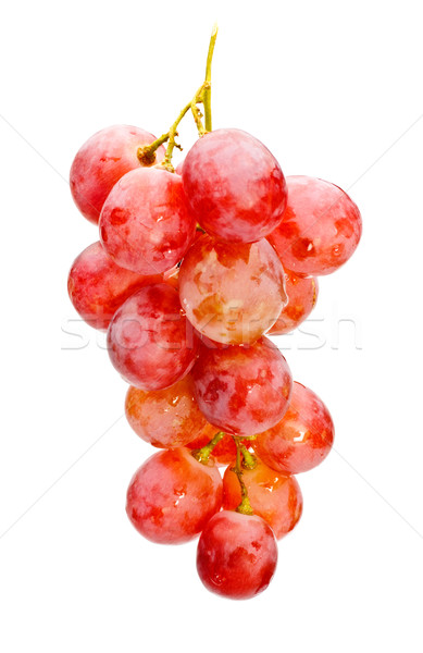 商业照片: 红色 · 葡萄 · 孤立 ·白· 性质 / bunch of red grape