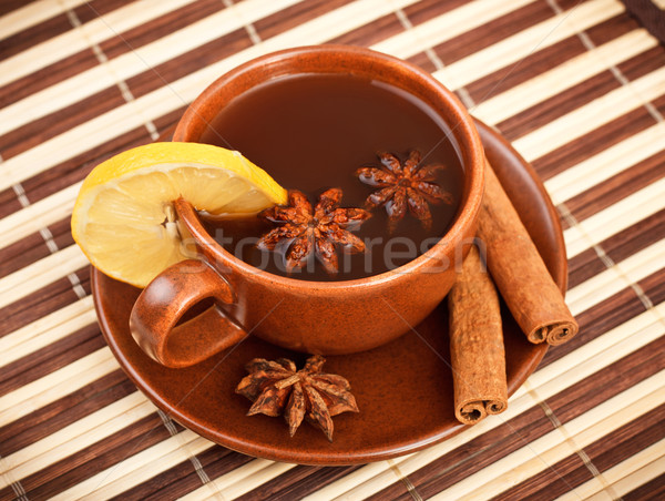 Thé cannelle star anis tasse hiver [[stock_photo]] © PetrMalyshev