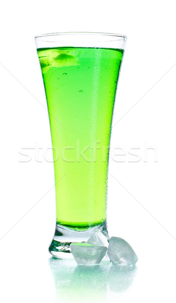 Soda cam buz yalıtılmış beyaz yeşil Stok fotoğraf © PetrMalyshev