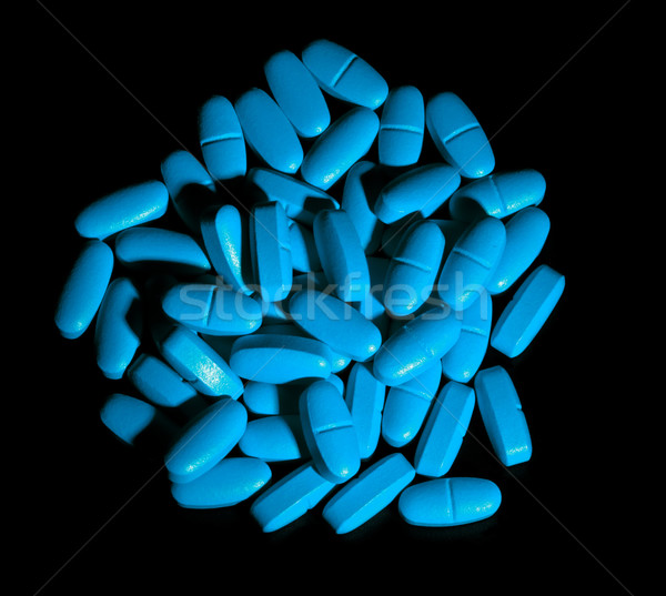 バッチ 青 錠剤 孤立した 黒 死 ストックフォト © PetrMalyshev
