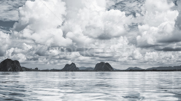 Morza Tajlandia czarno białe niebo Zdjęcia stock © PetrMalyshev