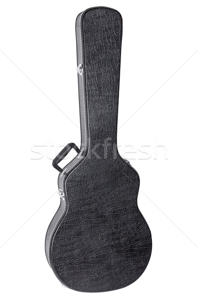 Gitár tok elektromos gitár izolált fehér színpad Stock fotó © PetrMalyshev