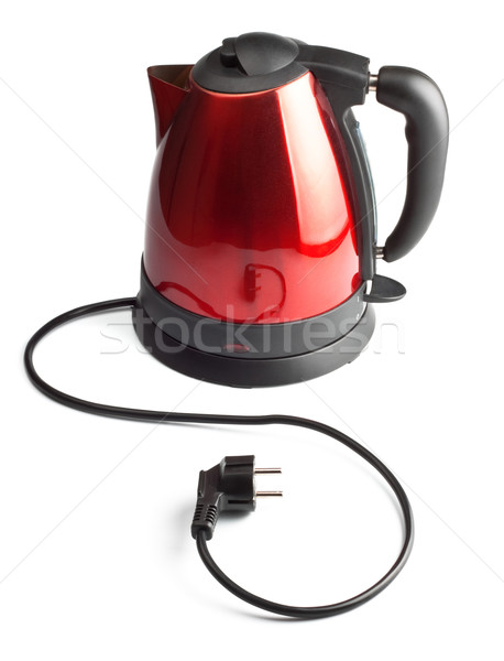 Piros fekete elektomos tea bogrács izolált Stock fotó © PetrMalyshev