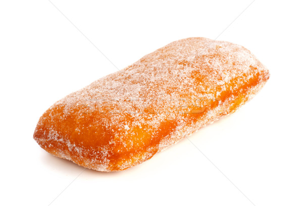 Donut Puderzucker isoliert weiß Frühstück Fett Stock foto © PetrMalyshev