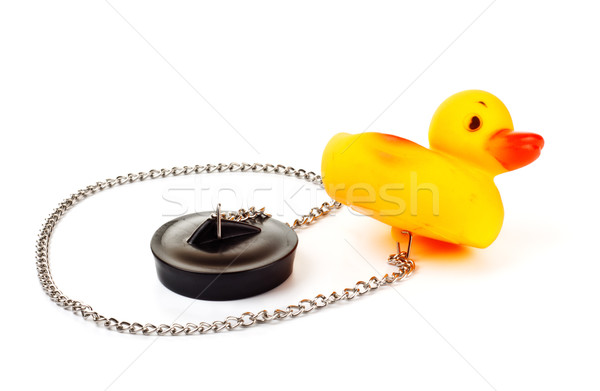 toy duck with plug for bath Stock photo © PetrMalyshev