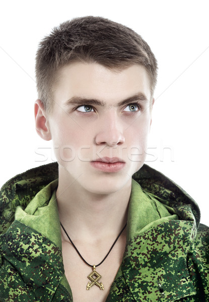 Military Man Portrait Stock photo © PetrMalyshev