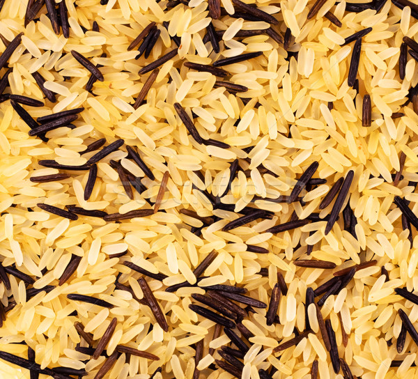 żółty czarny ryżu mieszanka kuchnia Zdjęcia stock © PetrMalyshev