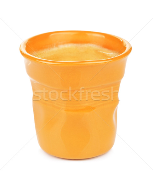 Stock fotó: Eszpresszó · csésze · kávé · eredeti · narancs · izolált