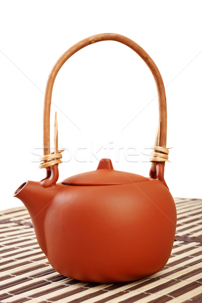 brown clay kettle Stock photo © PetrMalyshev