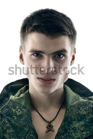 Military Man Portrait Stock photo © PetrMalyshev