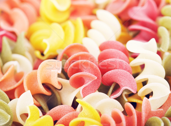 Stockfoto: Veelkleurig · ruw · spiraal · pasta · verschillend · kleur