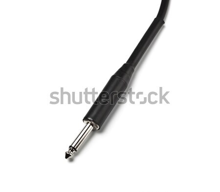 Negro de audio plug aislado blanco ordenador Foto stock © PetrMalyshev