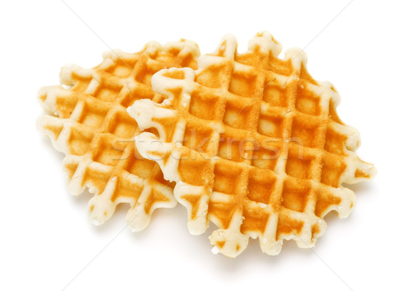 two crisp waffles Stock photo © PetrMalyshev