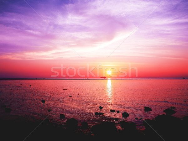 Beautiful Sunset Over Sea Stock photo © PetrMalyshev