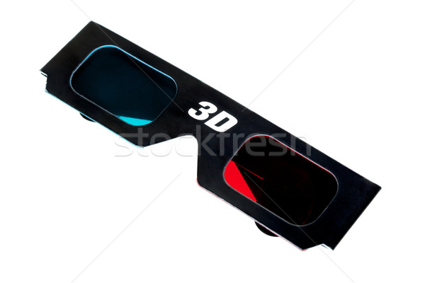 Gafas 3d negro 3D aislado blanco Foto stock © PetrMalyshev