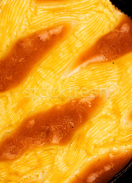 Tarta de queso primer plano amarillo huevo queso té Foto stock © PetrMalyshev