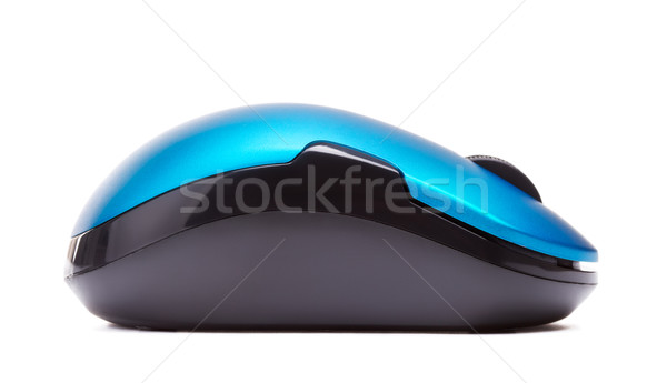 Zdjęcia stock: Bezprzewodowej · mysz · komputerowa · odizolowany · biały · tle · czarny