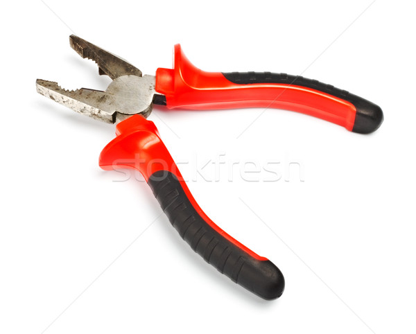 opened pliers with red handle Stock photo © PetrMalyshev
