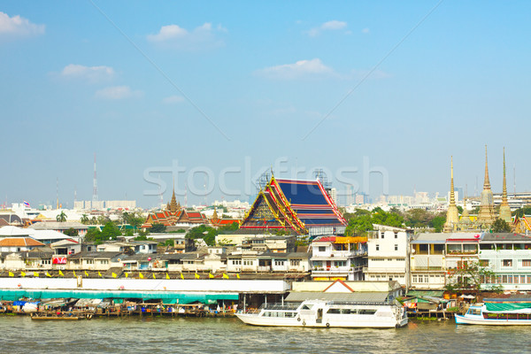 Stock photo: Wat Pho on Chao Phraya