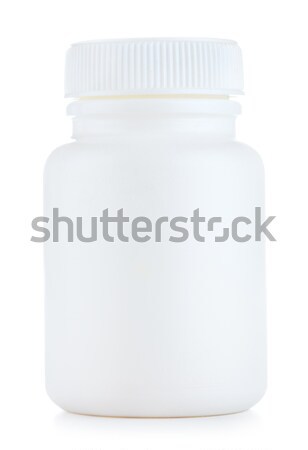 Imagine de stoc: Sticlă · pastile · izolat · alb · fundal